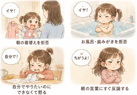3歳の反抗期によくある行動と親がしんどい場面
