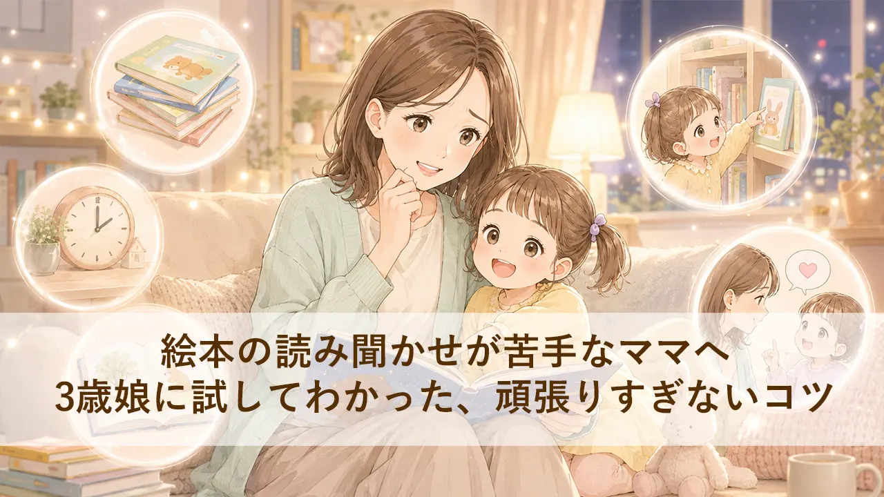 絵本の読み聞かせが苦手なママへ｜3歳娘に試してわかった、頑張りすぎないコツ