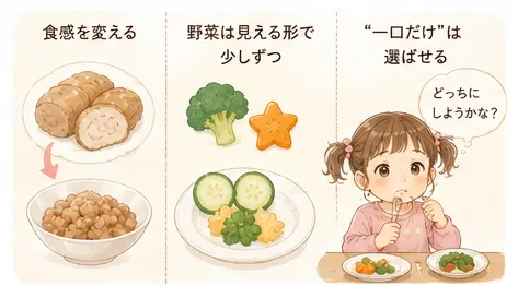 原因3：味・食感・見た目が苦手な時の対処法