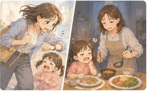 私が娘に怒りすぎてしまった場面