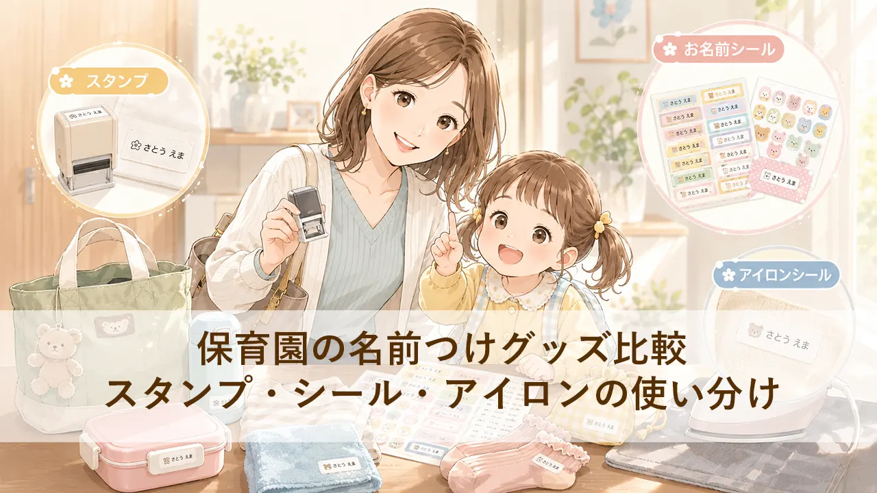 保育園の名前つけグッズ比較｜スタンプ・シール・アイロンの使い分け