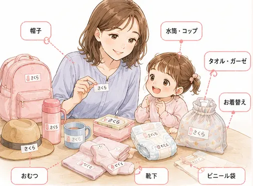 保育園の名前つけは「毎日使うもの」ほどラクさ重視で選ぶ
