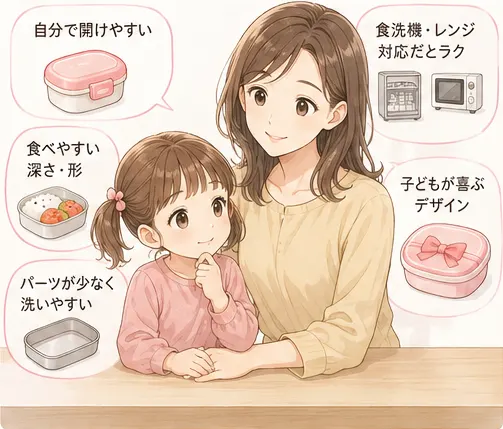 3歳女の子のお弁当箱選びで大事なポイント