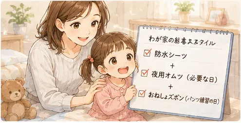 わが家の3歳娘に使っているおねしょ対策の組み合わせ
