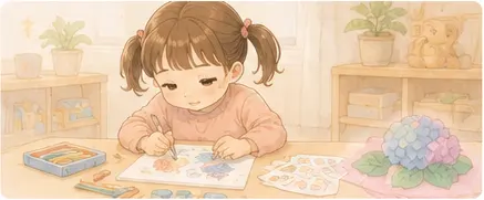 お絵かき・ぬりえ・シールで「静かに集中する時間」を作る