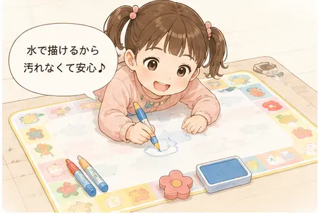水で描けるお絵かきマットは必要？わが家の結論
