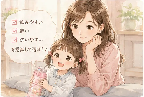 3歳の水筒は「飲みやすい・軽い・洗いやすい」で選ぶ