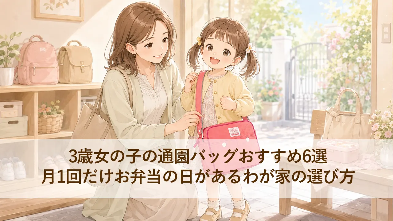 3歳女の子の通園バッグおすすめ6選｜月1回だけお弁当の日があるわが家の選び方